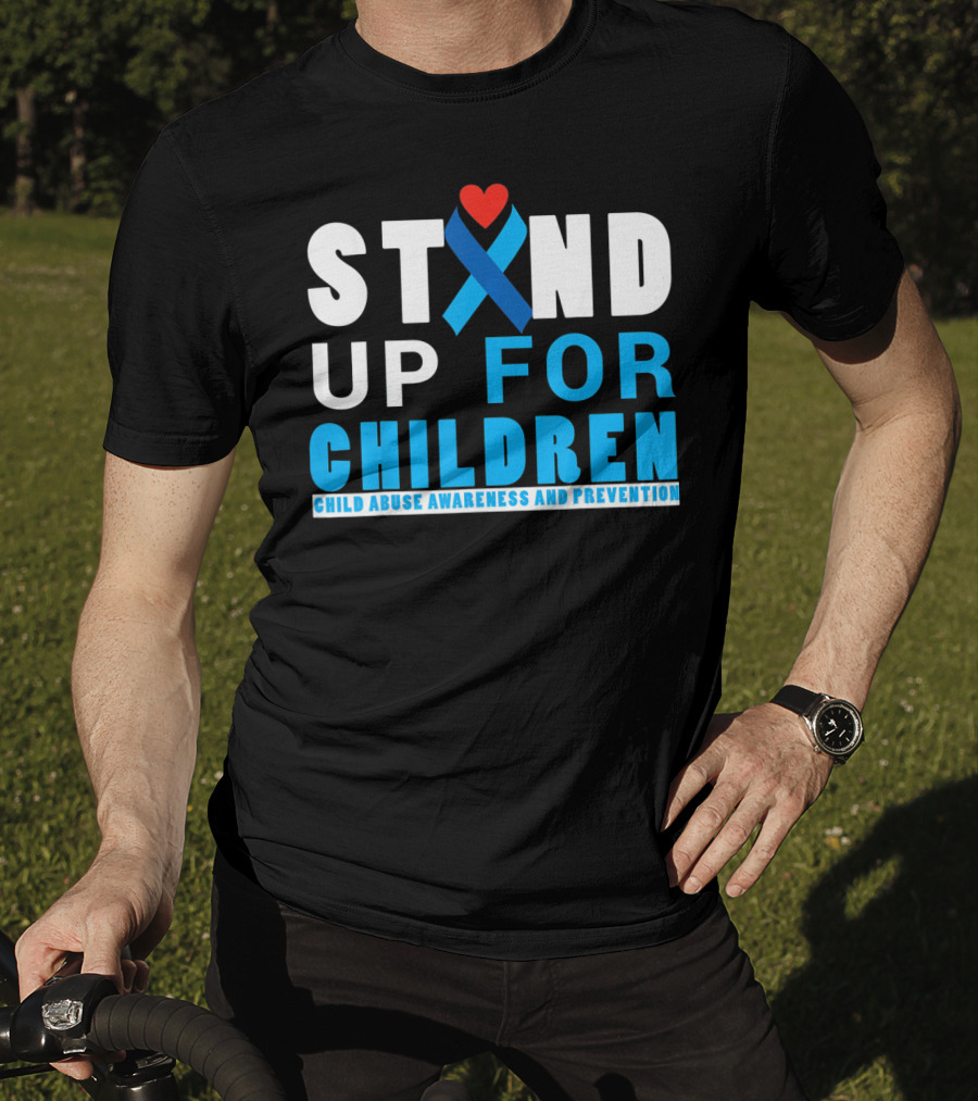 STAND UP FOR CHILDREN Child Abuse Awareness And Prevention T-Shirt