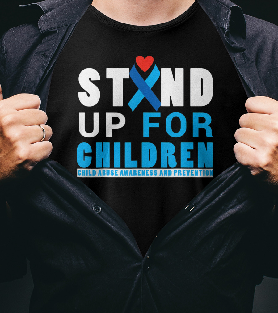 STAND UP FOR CHILDREN Child Abuse Awareness And Prevention T-Shirt
