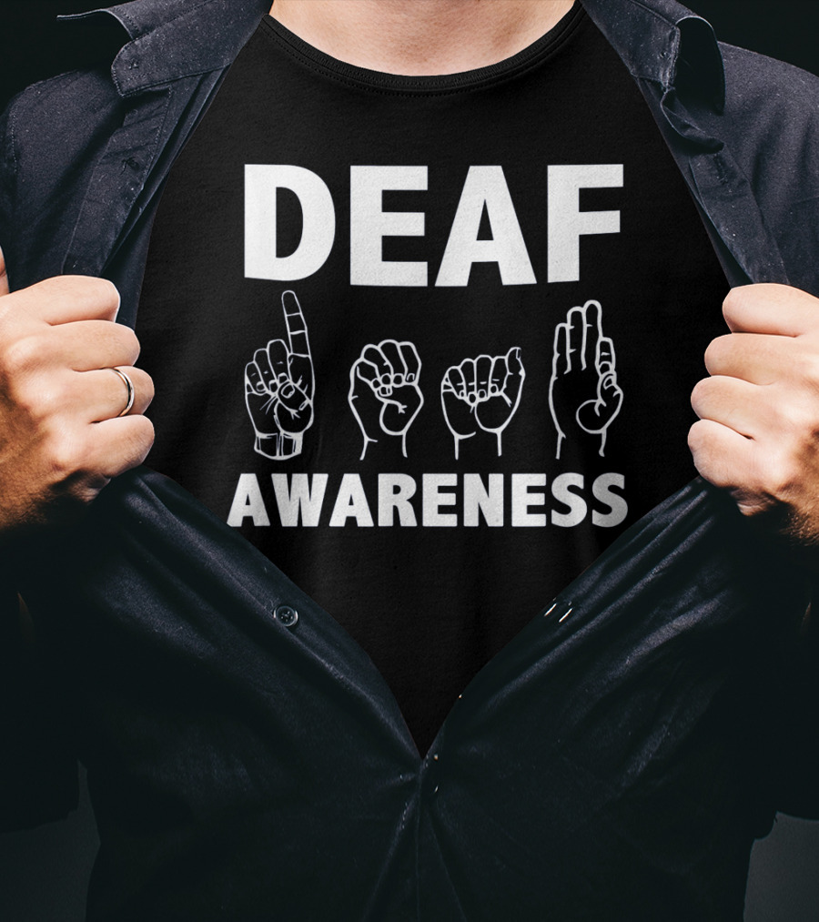 Deaf Awareness ASL Sign Language Hands T-Shirt