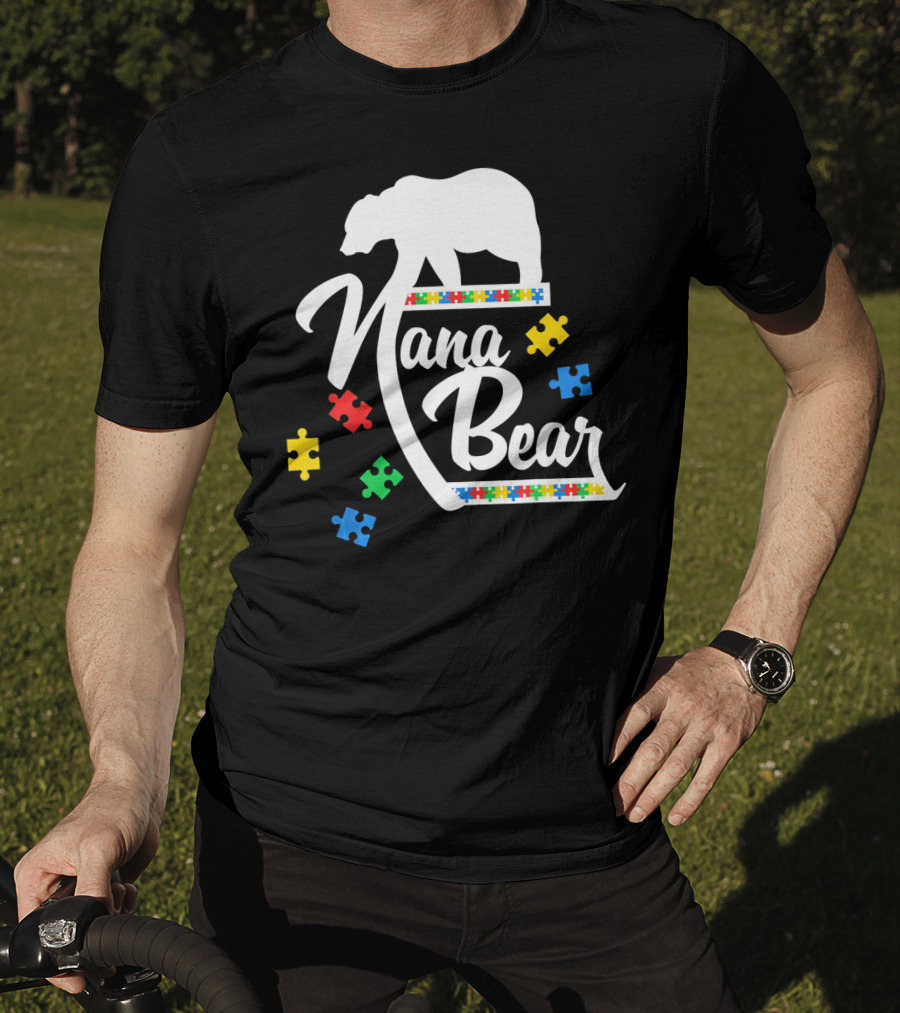Nana Bear Puzzle Autism Awareness T-Shirt