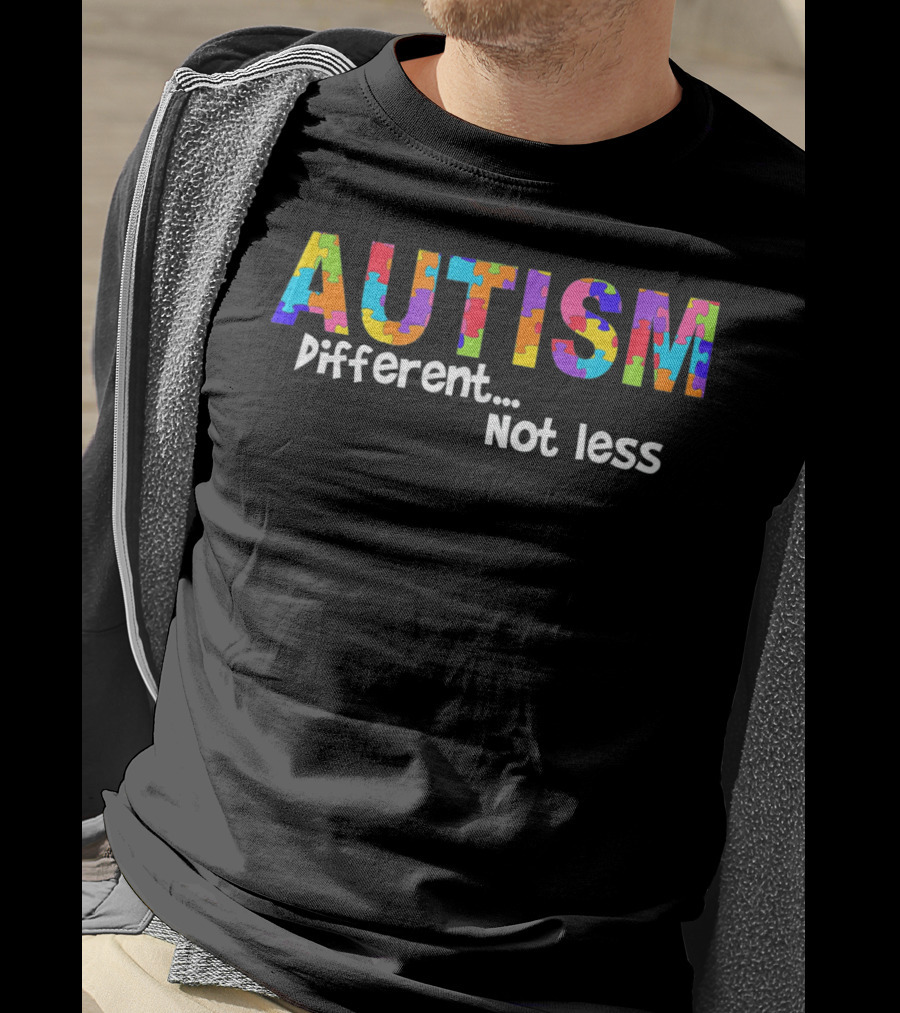 AUTISM Awareness Different Not Less Puzzle T-Shirt