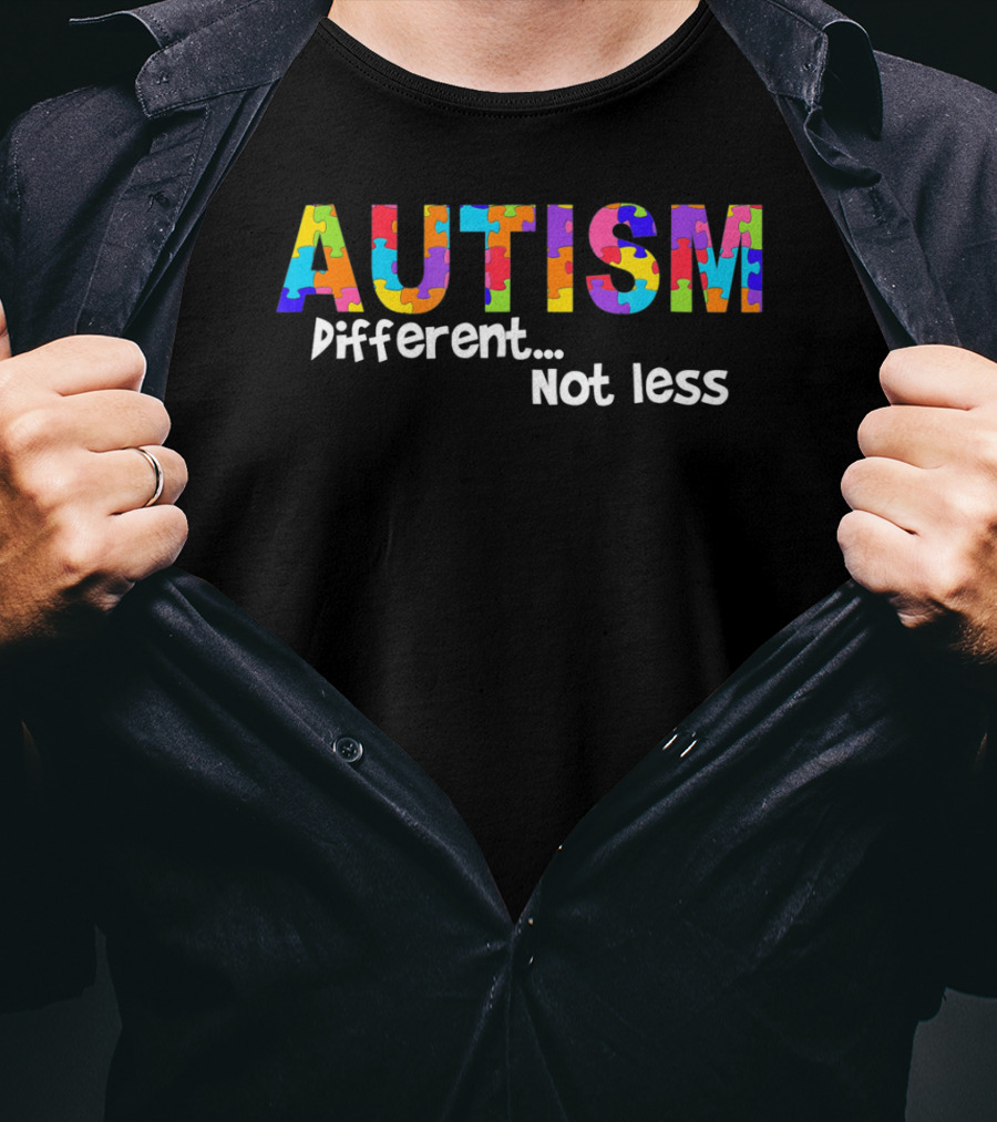 AUTISM Awareness Different Not Less Puzzle T-Shirt