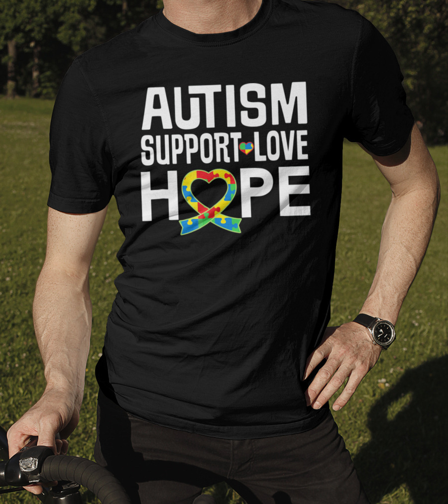 Autism Support Love Hope Puzzle T-Shirt