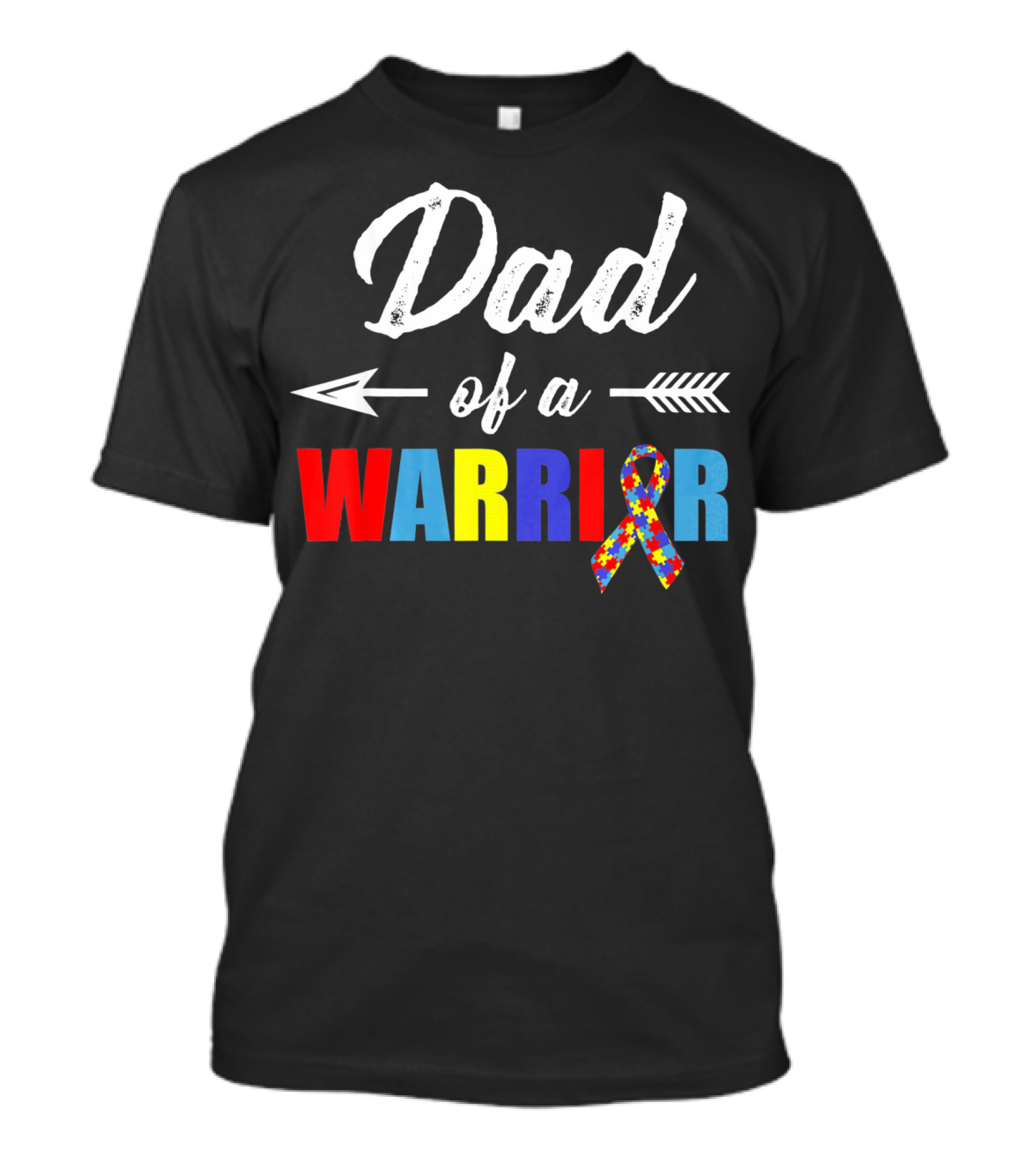 Dad Of A Warrior Autism Awareness T-Shirt