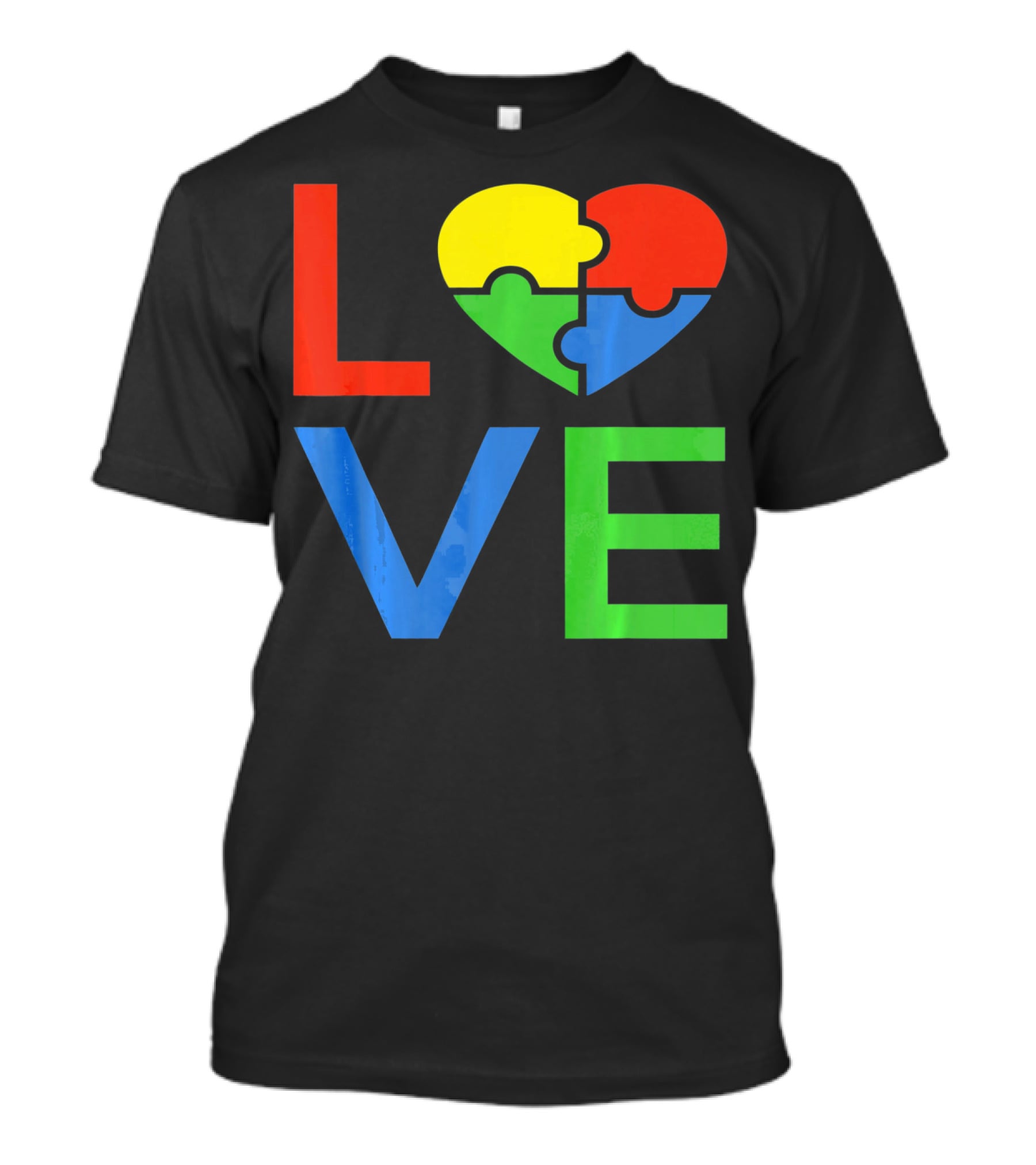 LOVE Heart Puzzle Autism Awareness Autistic T-Shirt