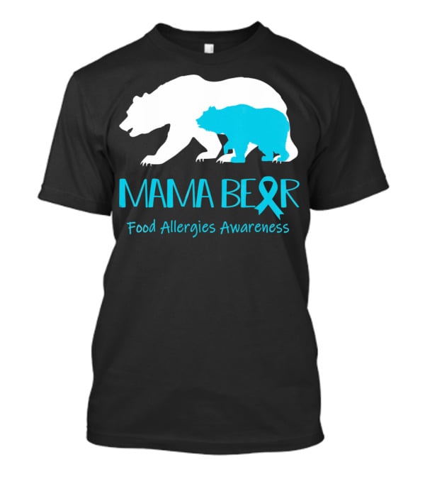 Mama Bear Food Allergies Awareness Ribbon T-Shirt