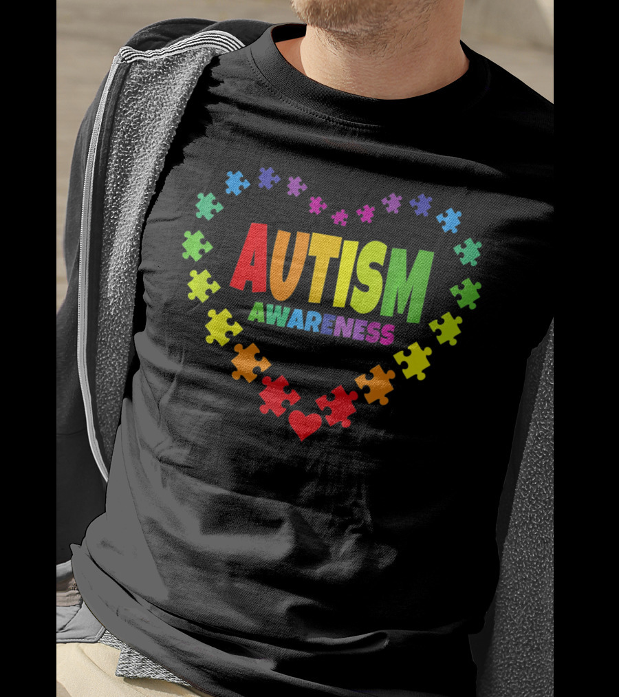 Autism Awareness Heart Puzzle Symbol April 2 T-Shirt