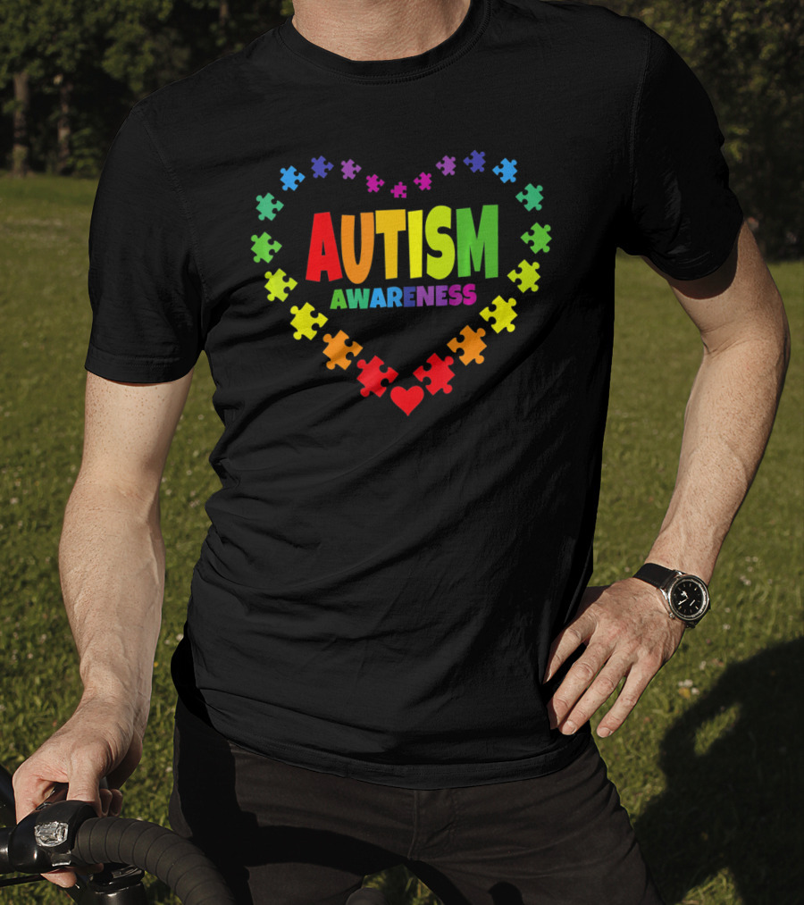 Autism Awareness Heart Puzzle Symbol April 2 T-Shirt