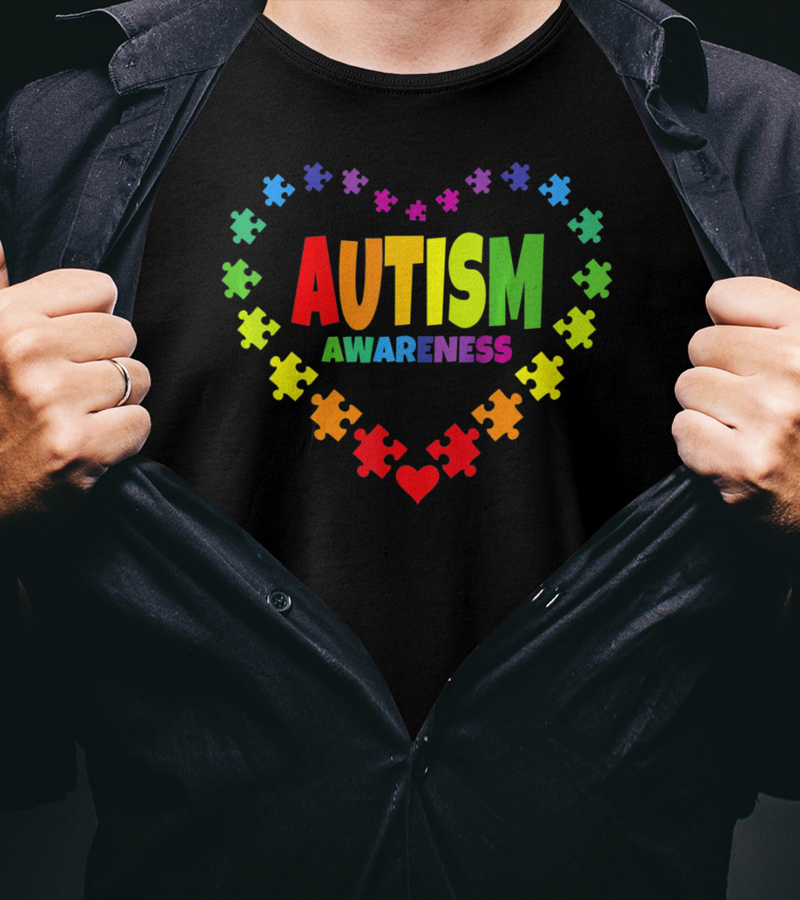 Autism Awareness Heart Puzzle Symbol April 2 T-Shirt