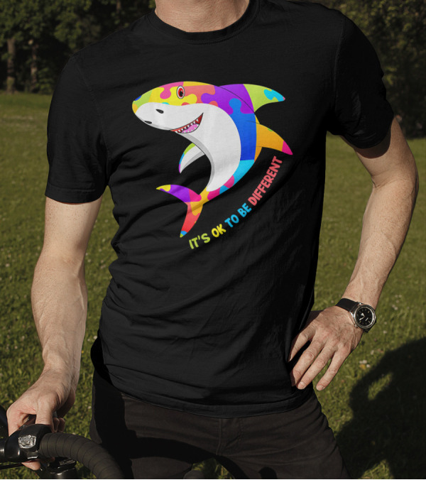 It's Ok To Be Different Shark Autism Awareness T-Shirt