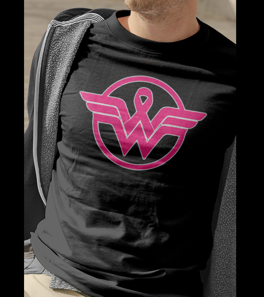 Wonder Woman Breast Cancer Awareness Superhero T-Shirt