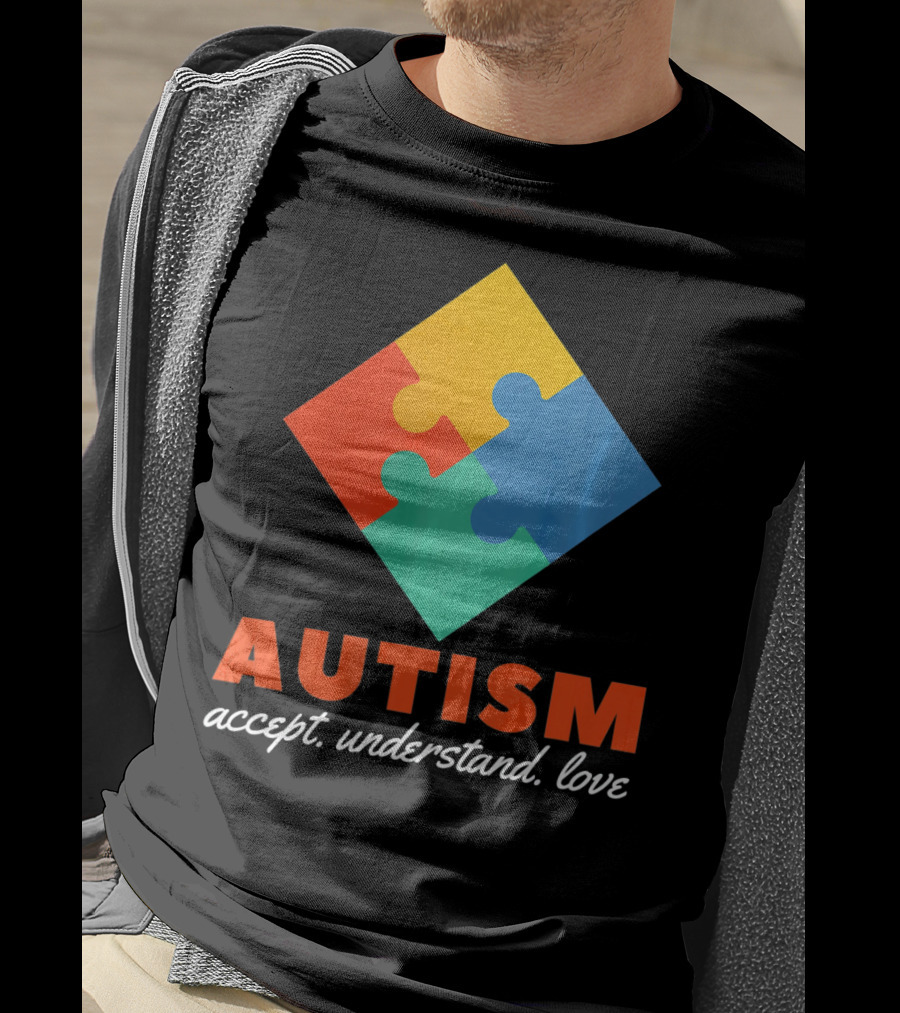 Autism Accept Understand Love Puzzle T-Shirt