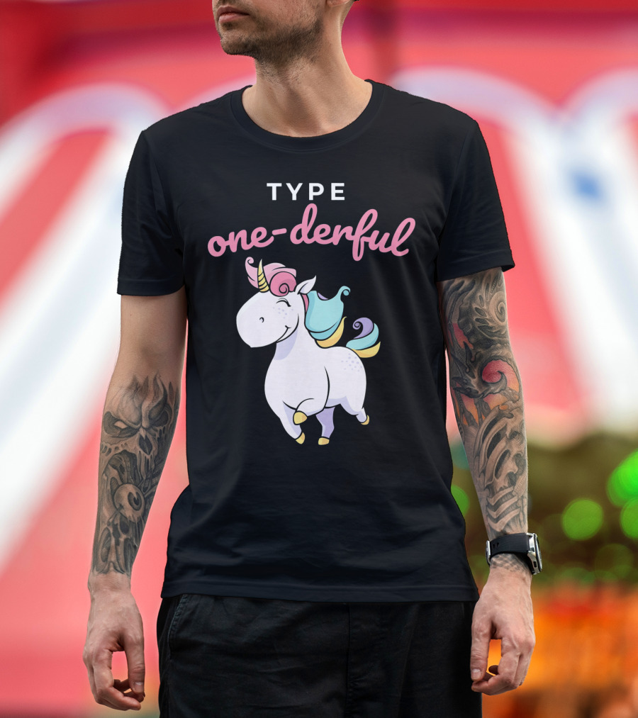 Type One-Derful Unicorn Type 1 Diabetes Awareness T-Shirt