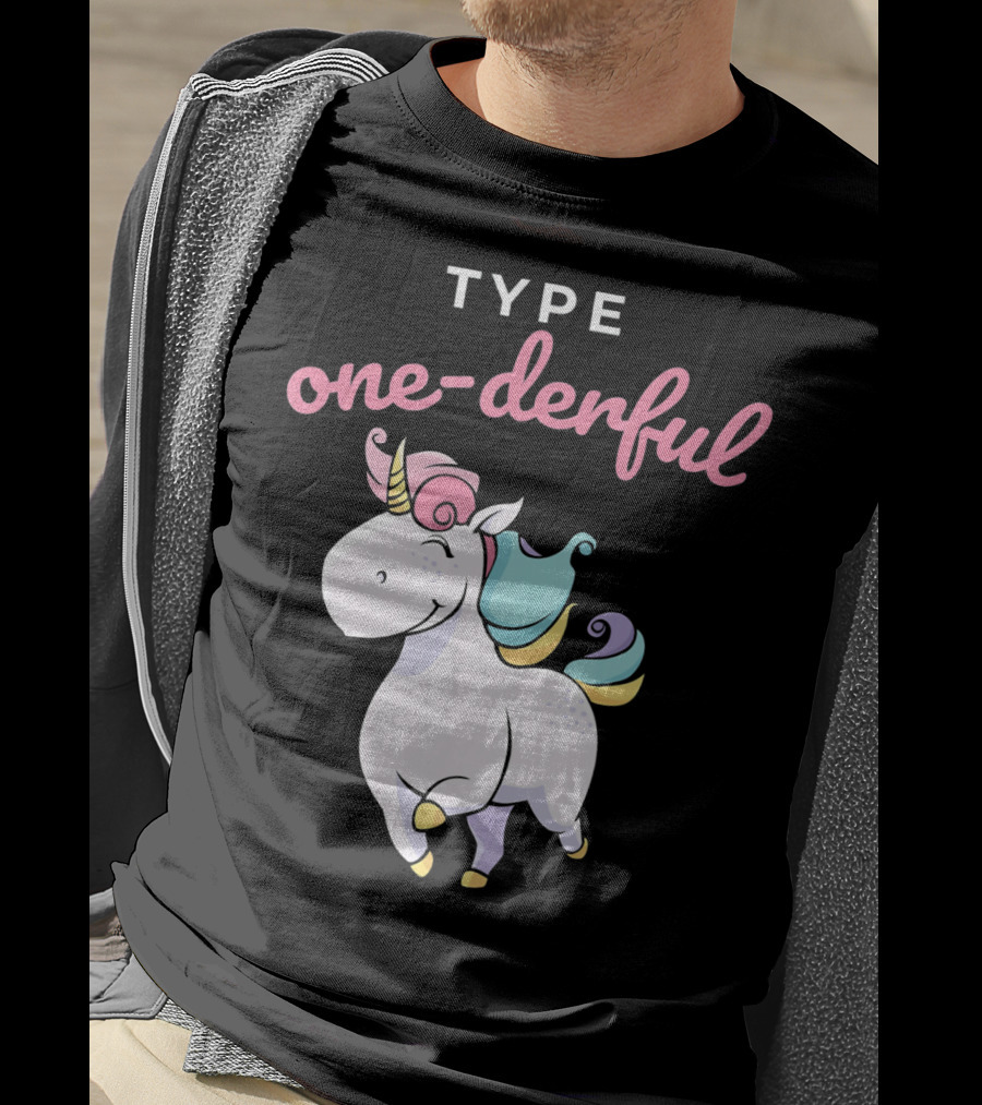 Type One-Derful Unicorn Type 1 Diabetes Awareness T-Shirt
