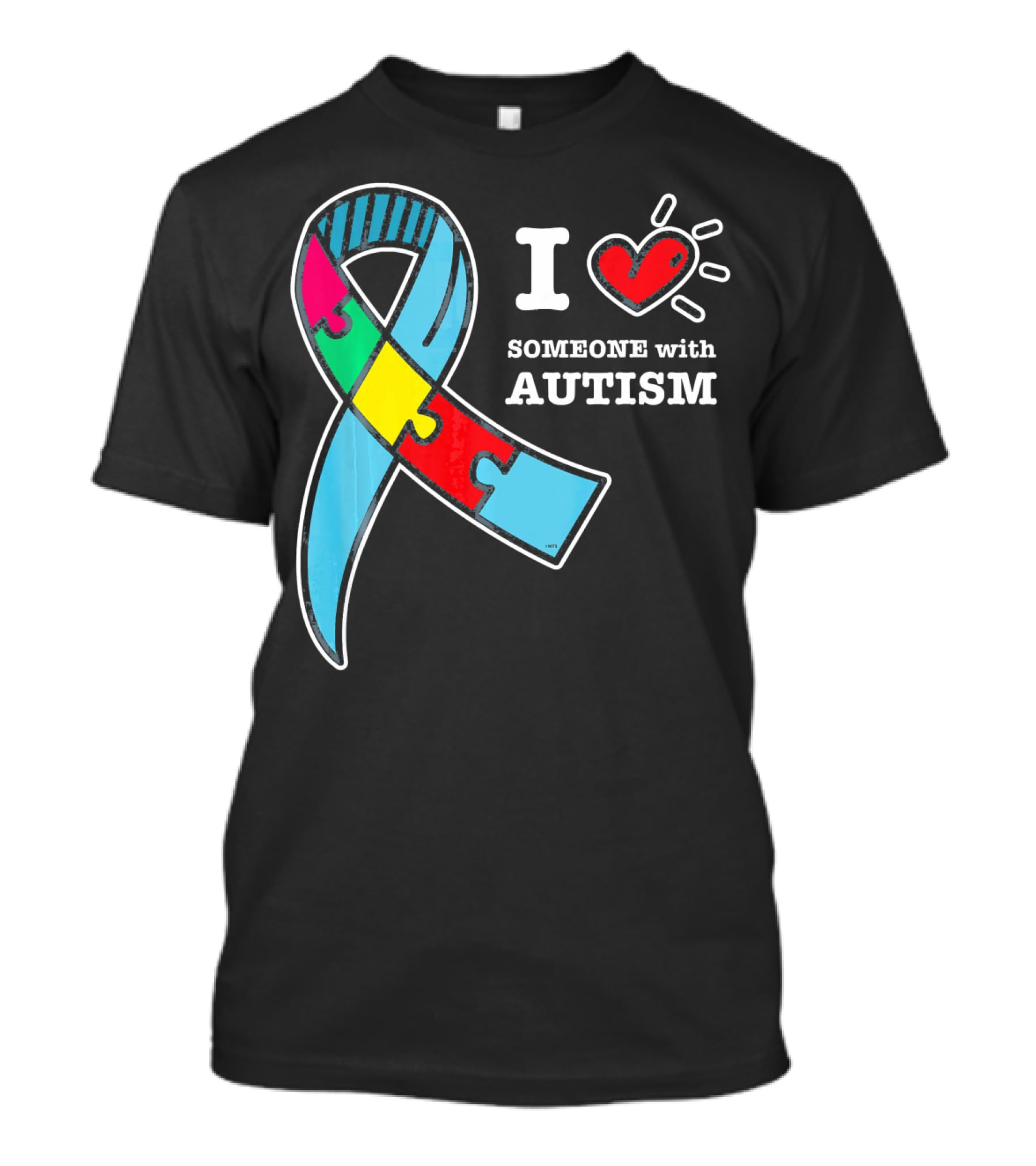 Autism Awareness I Love Someone With Autism Puzzle T-Shirt