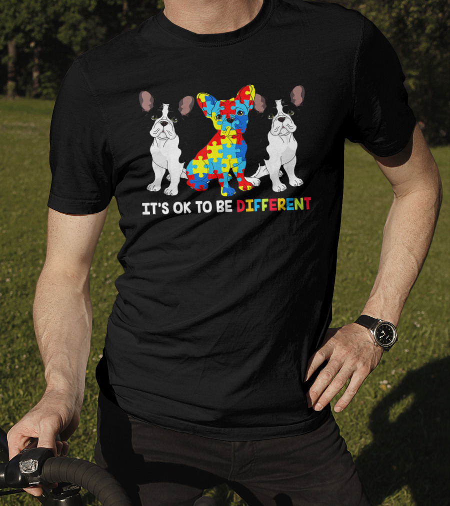 It's OK To Be Different French Bulldog Au Jigsaw Puzzle T-Shirt