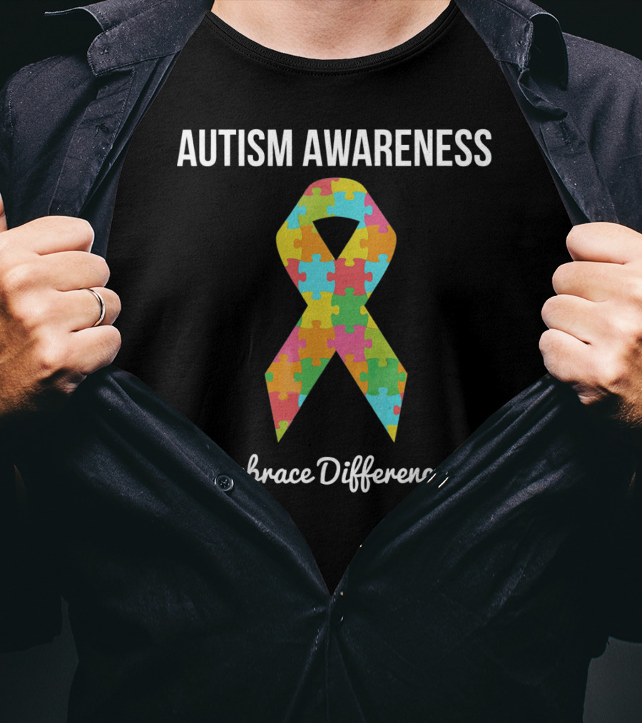 Autism Awareness Embrace Differences Puzzle T-Shirt