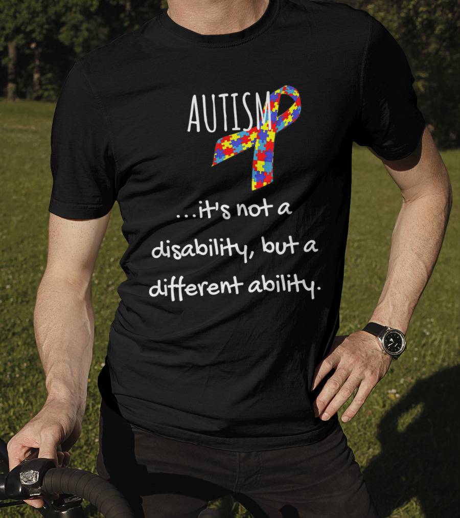 Autism Awareness It's Not A Disability But A Different Ability Puzzle T-Shirt
