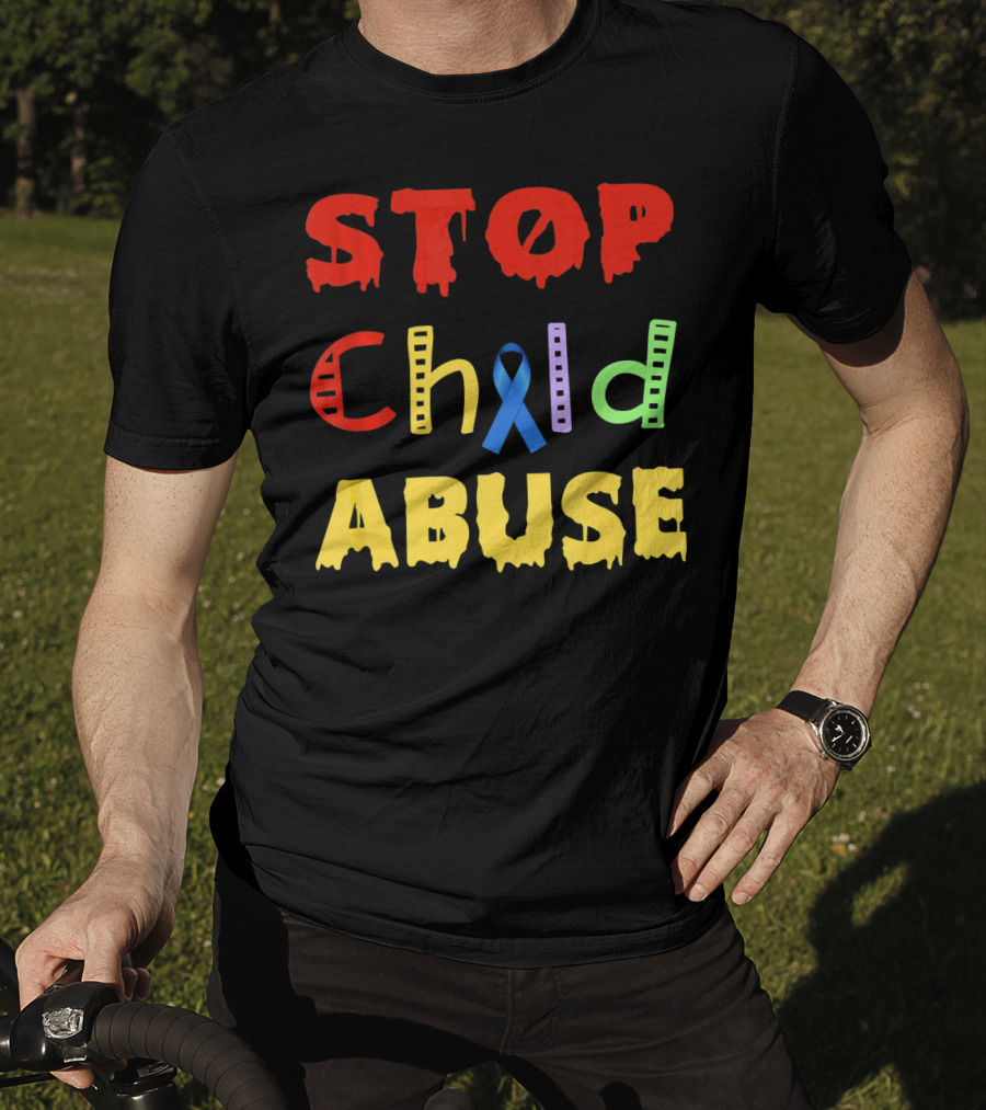STOP Child Abuse Awareness Blue T-Shirt