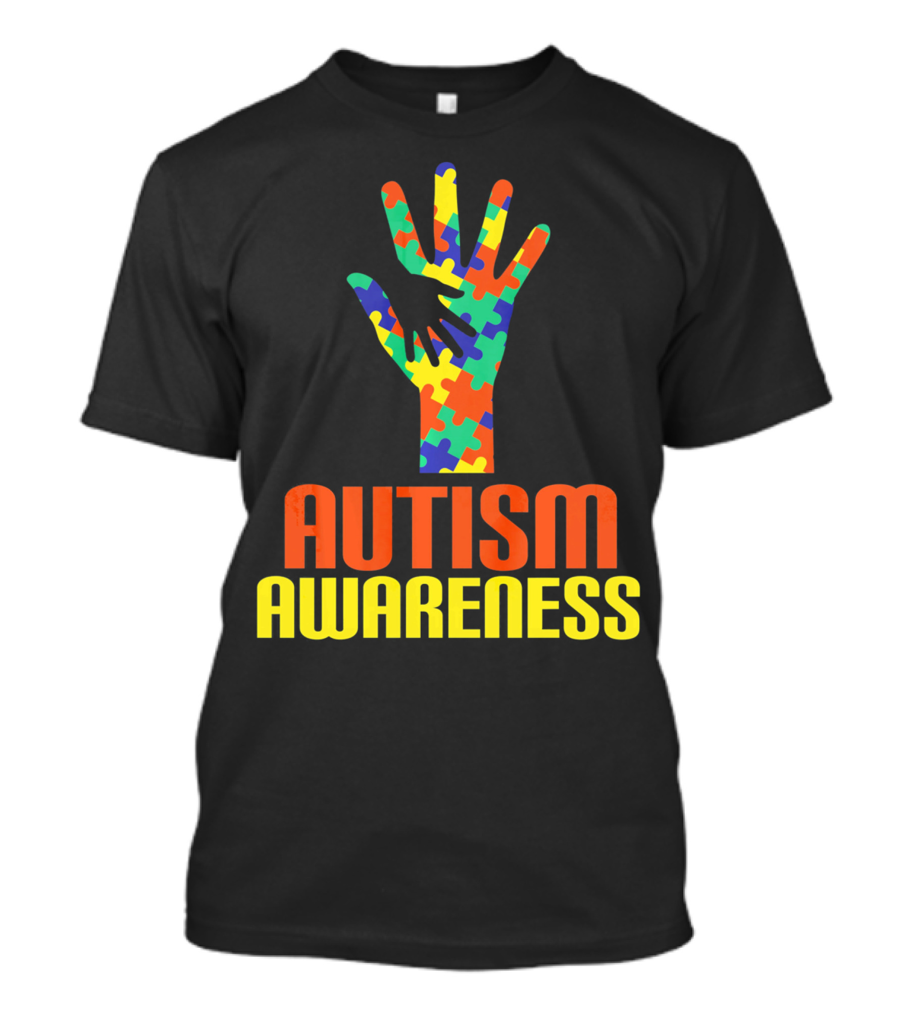 AUTISM AWARENESS Support Autism Speaks Puzzle Piece Hand T-Shirt