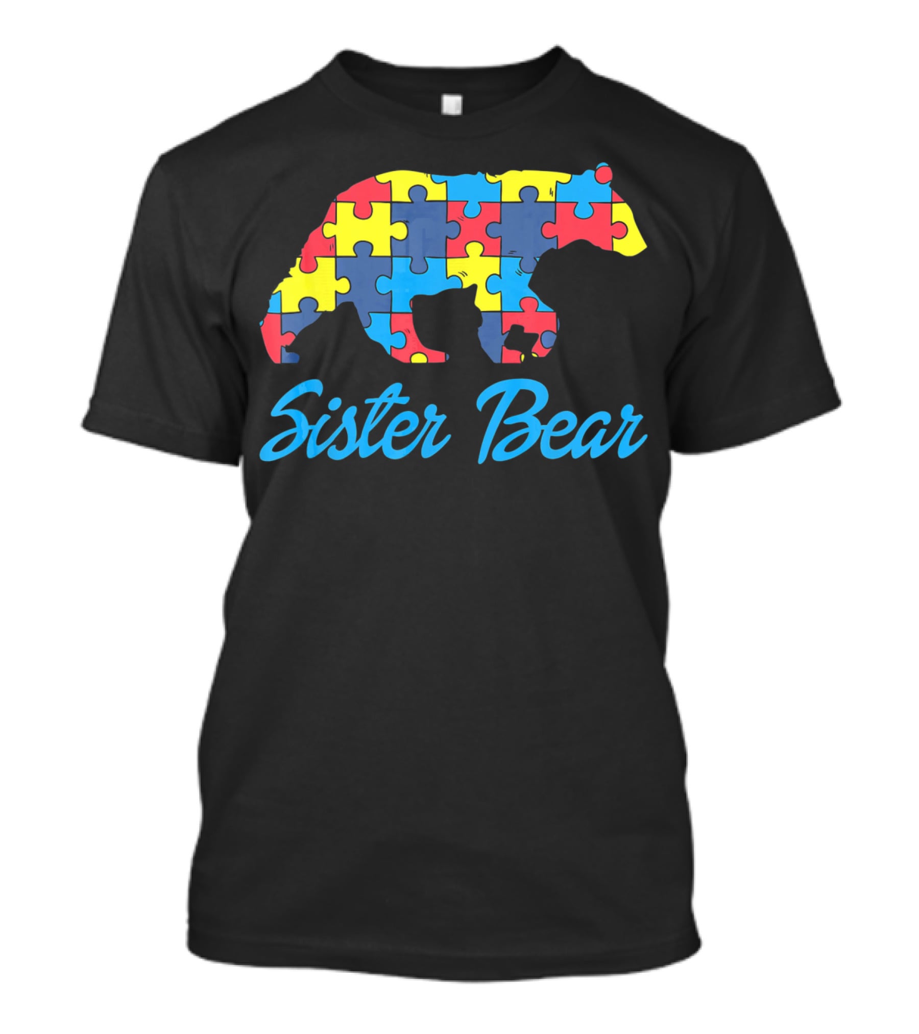 Sister Bear Autism Puzzle Awareness T-Shirt