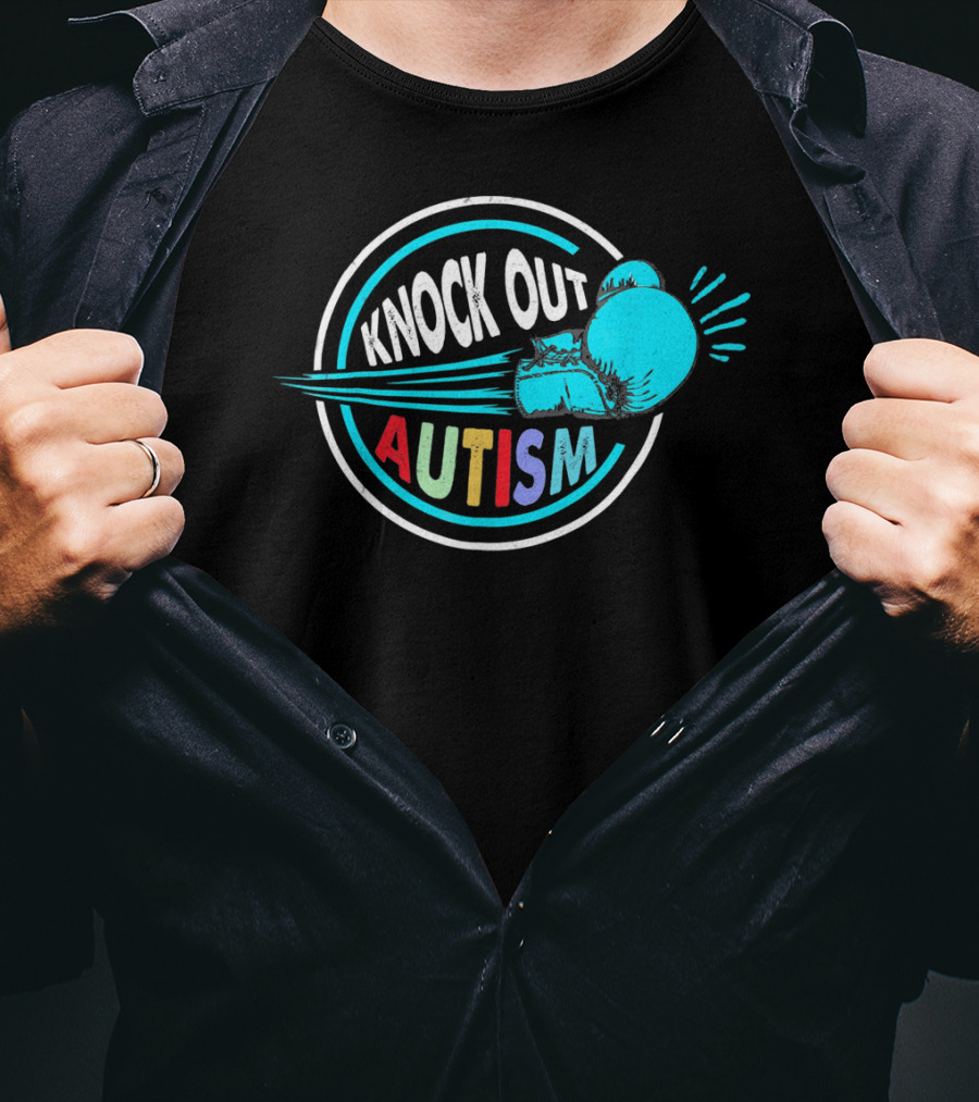 Knock Out Autism Boxing Awareness T-Shirt