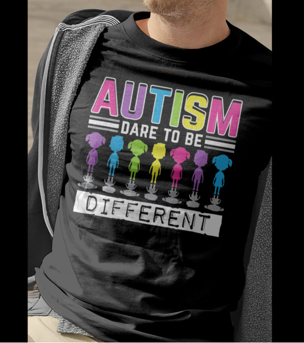 Autism Dare To Be Different Colorful Figures T-Shirt