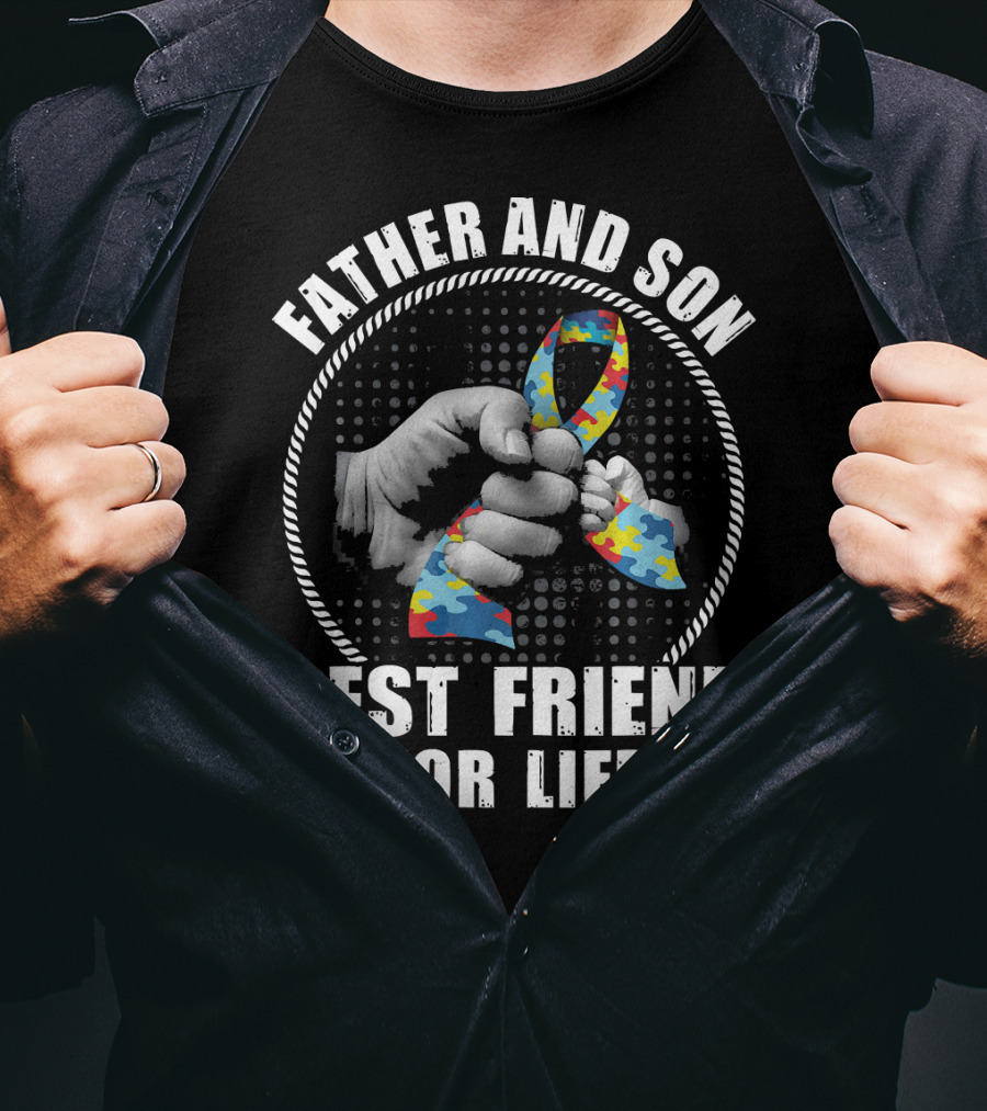 Father And Son Best Friend For Life Autism Awareness T-Shirt