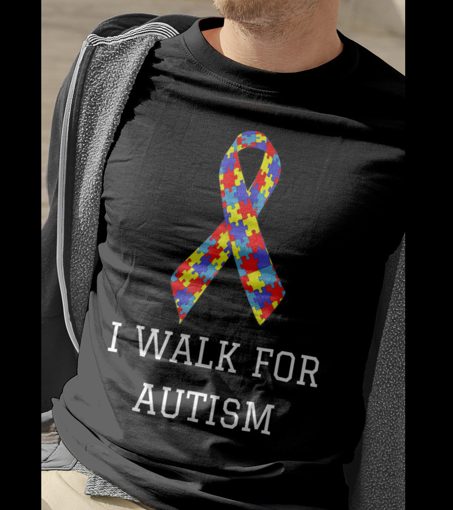 I Walk For Autism Awareness Puzzle T-Shirt