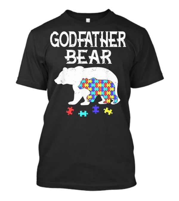 Godfather Bear Autism Awareness Puzzle T-Shirt