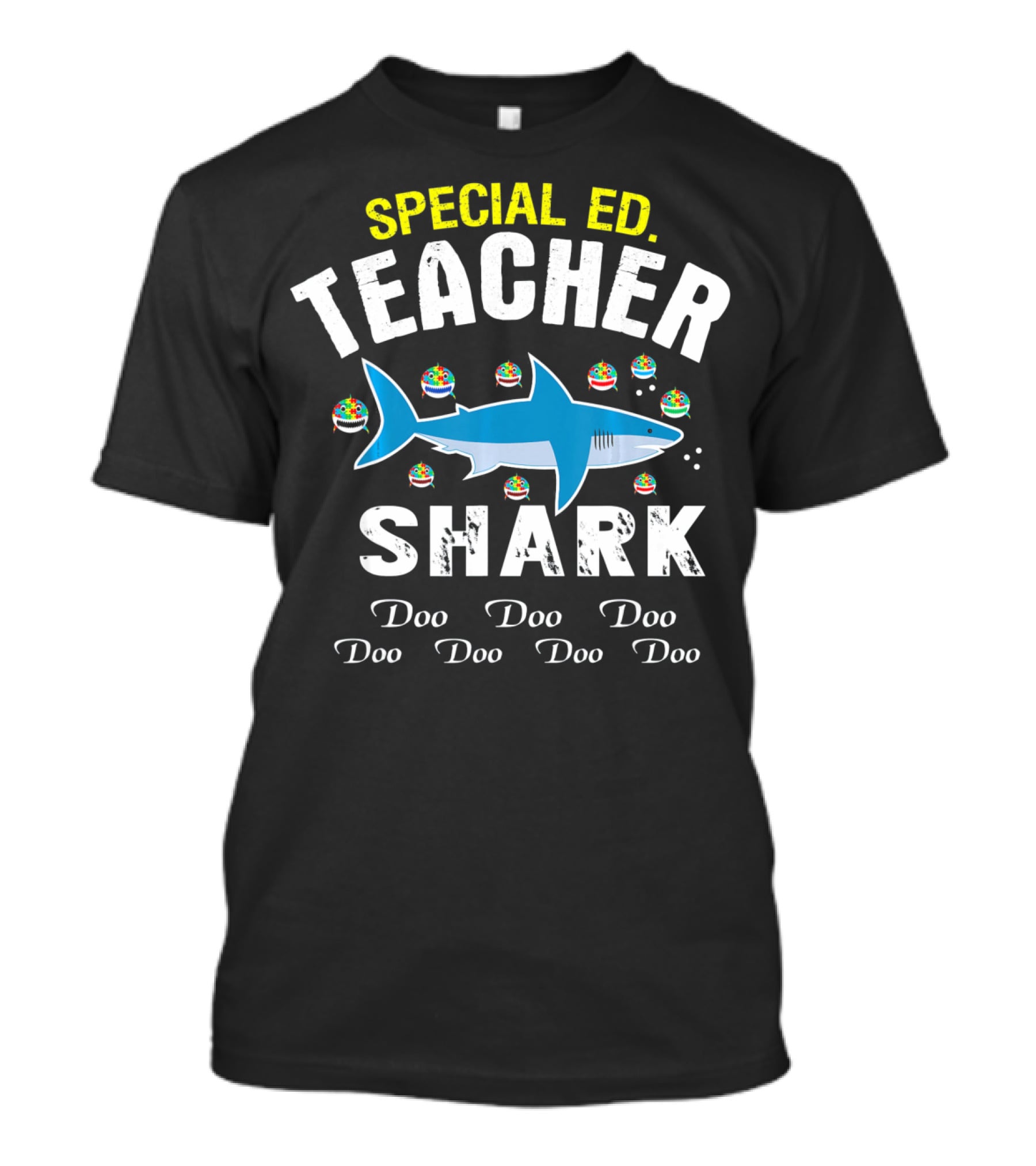 Special Ed Teacher Shark Doo Doo Doo Autism T-Shirt