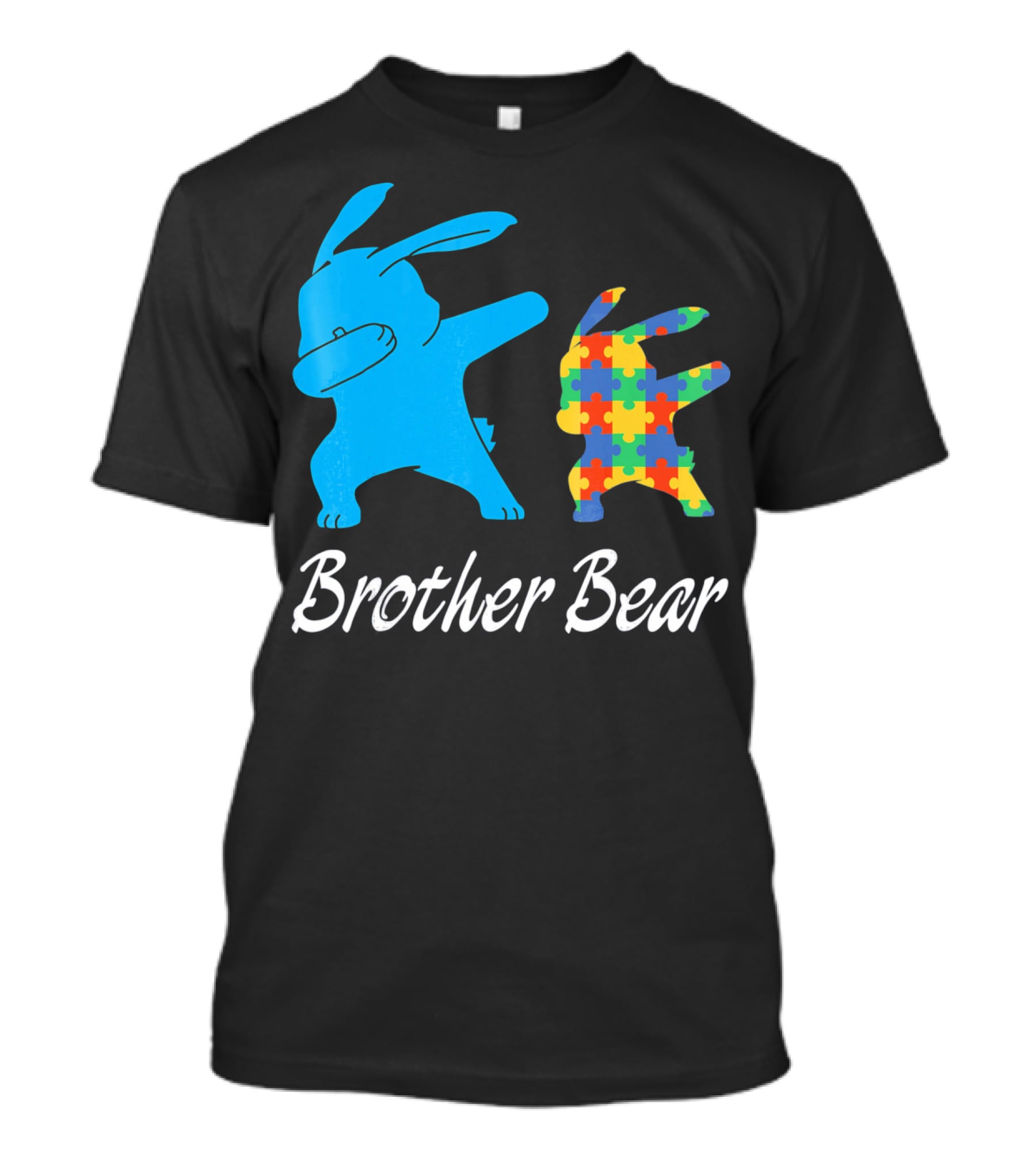 Brother Bear Cute Bunny Puzzle T-Shirt
