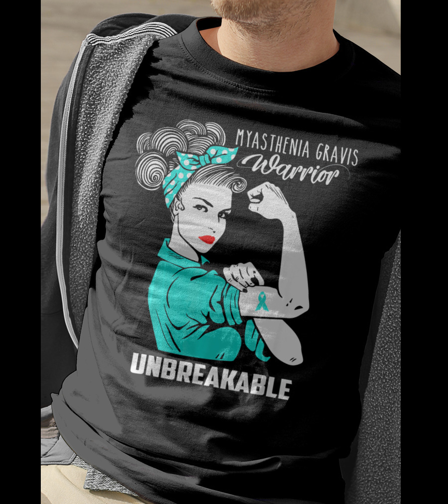 Myasthenia Gravis Warrior Unbreakable Strong Woman T-Shirt