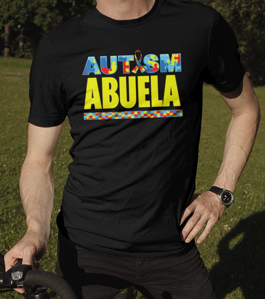Autism Awareness Abuela Puzzle Ribbon Support T-Shirt