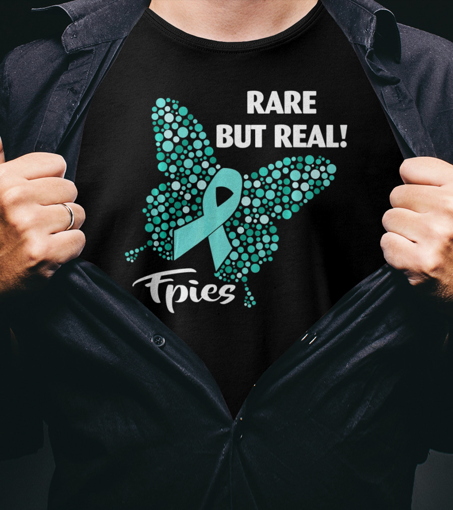 Rare But Real FPIES Awareness Ribbon Butterfly T-Shirt