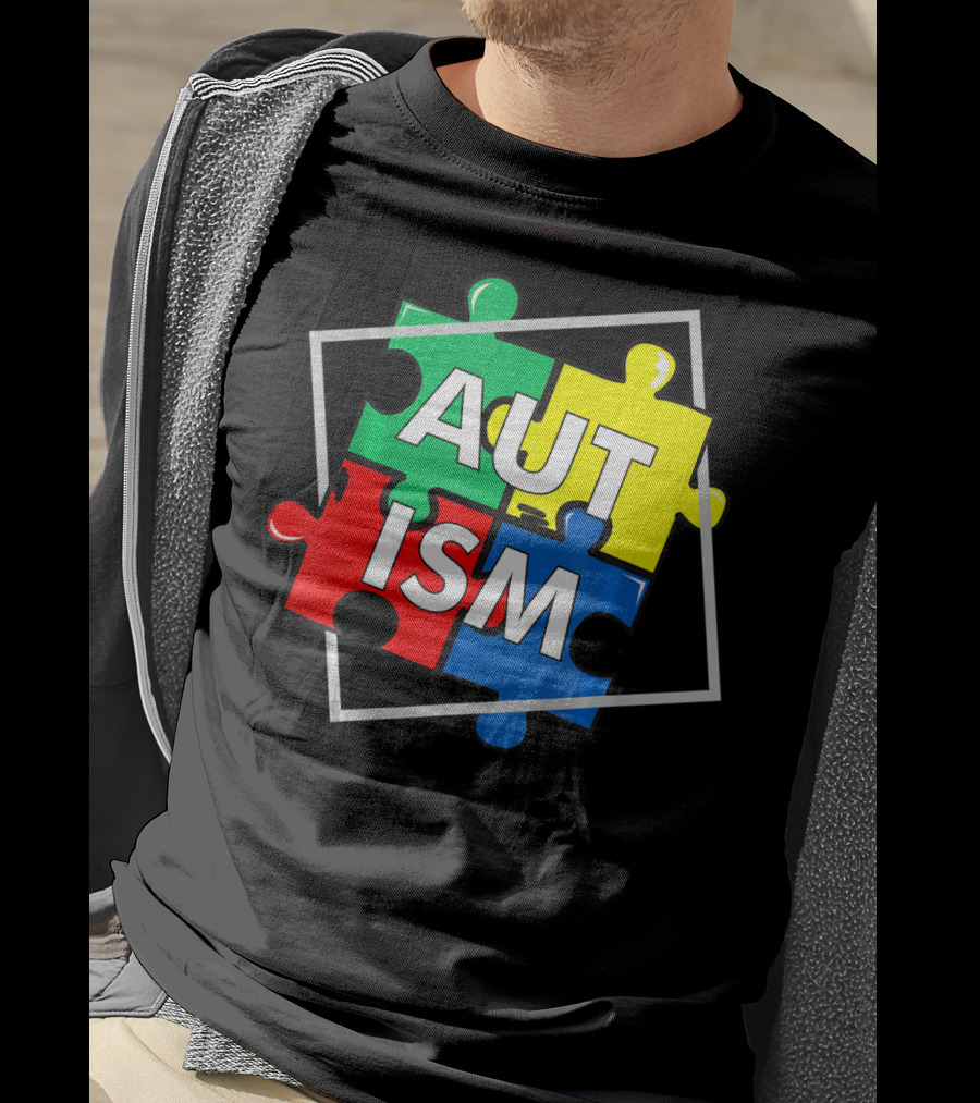 Autism Puzzle Awareness Day Colorful Puzzle Pieces T-Shirt