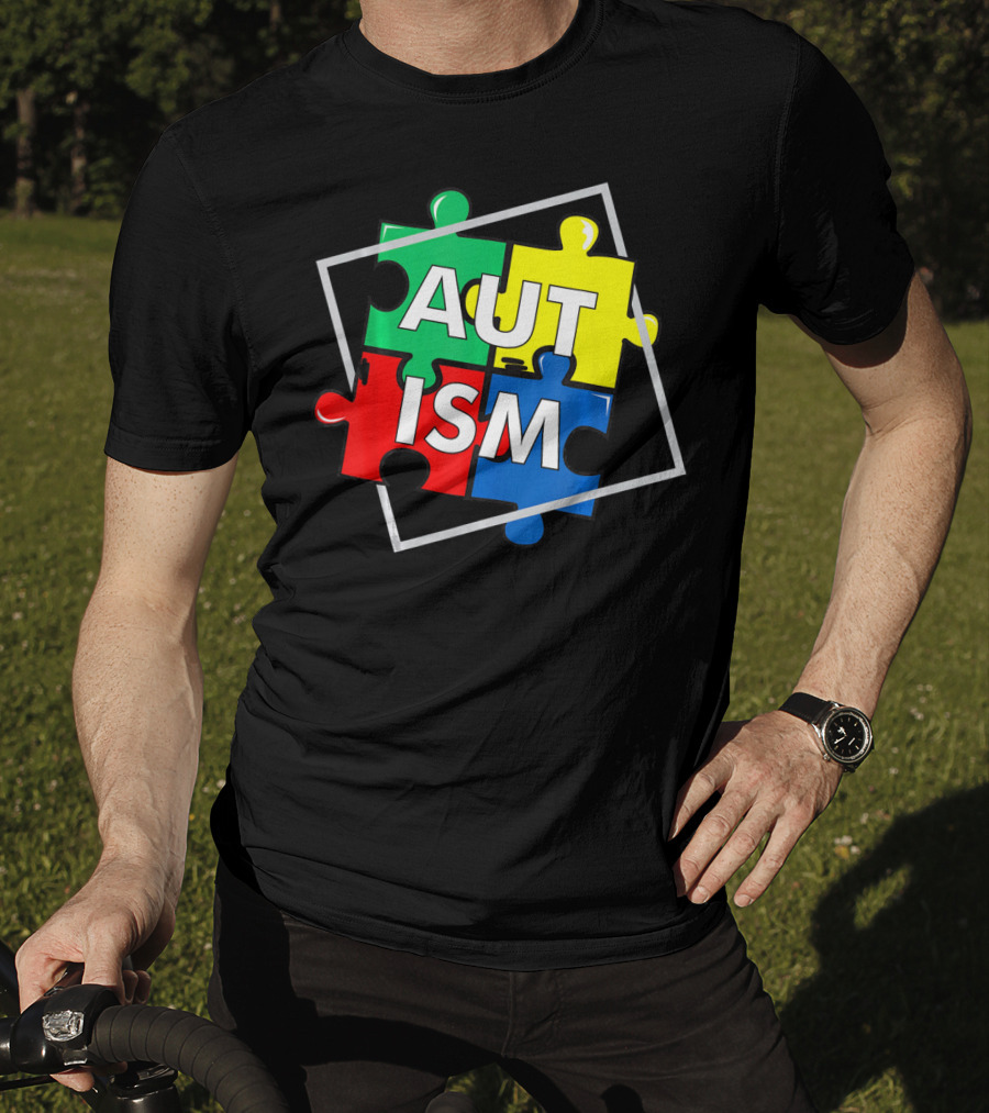 Autism Puzzle Awareness Day Colorful Puzzle Pieces T-Shirt
