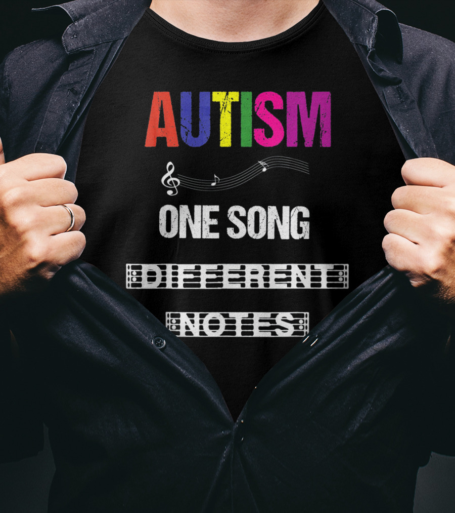 Autism One Song Different Notes T-Shirt