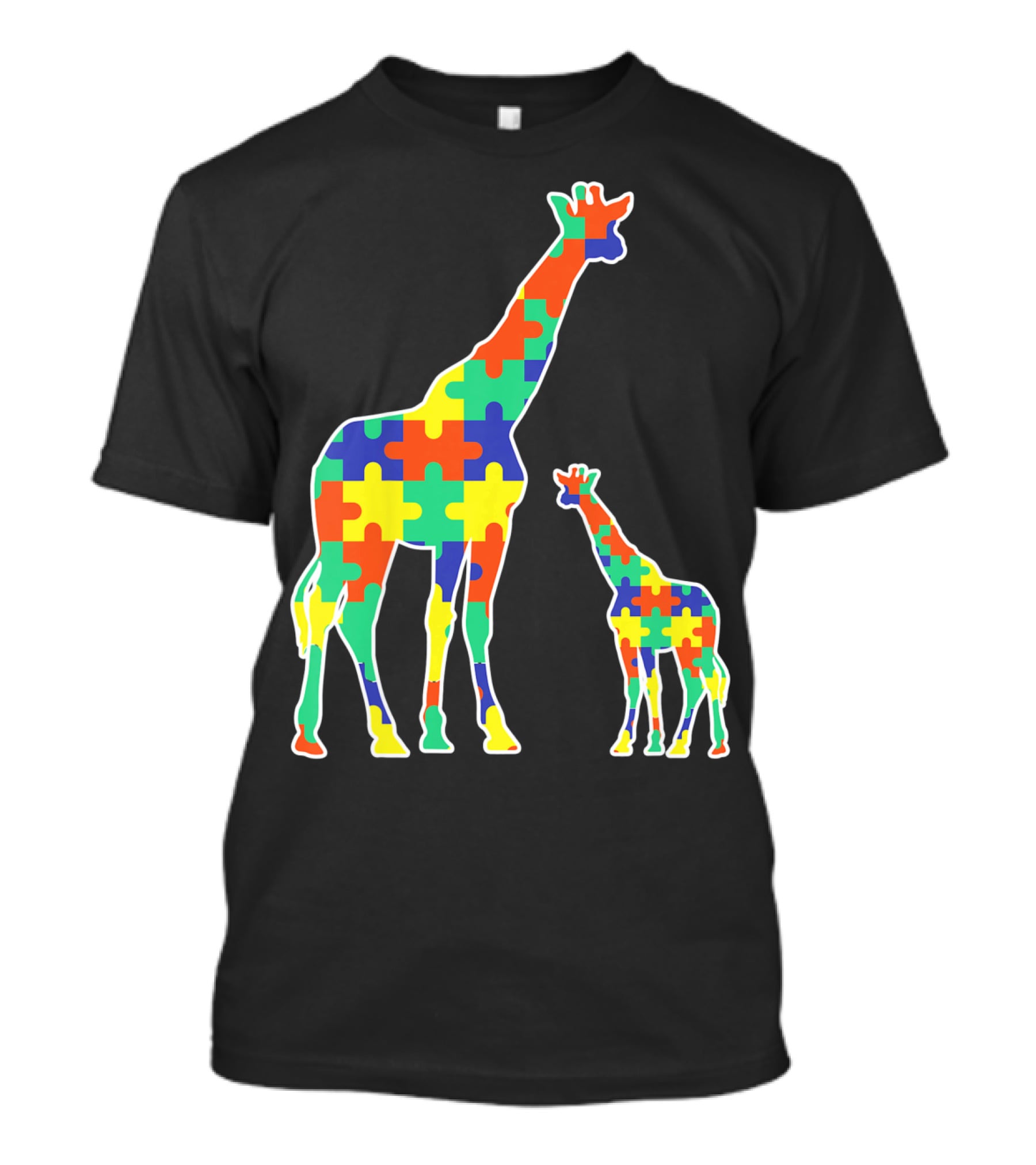 Kids Cute Autism Awareness Giraffes Puzzle T-Shirt