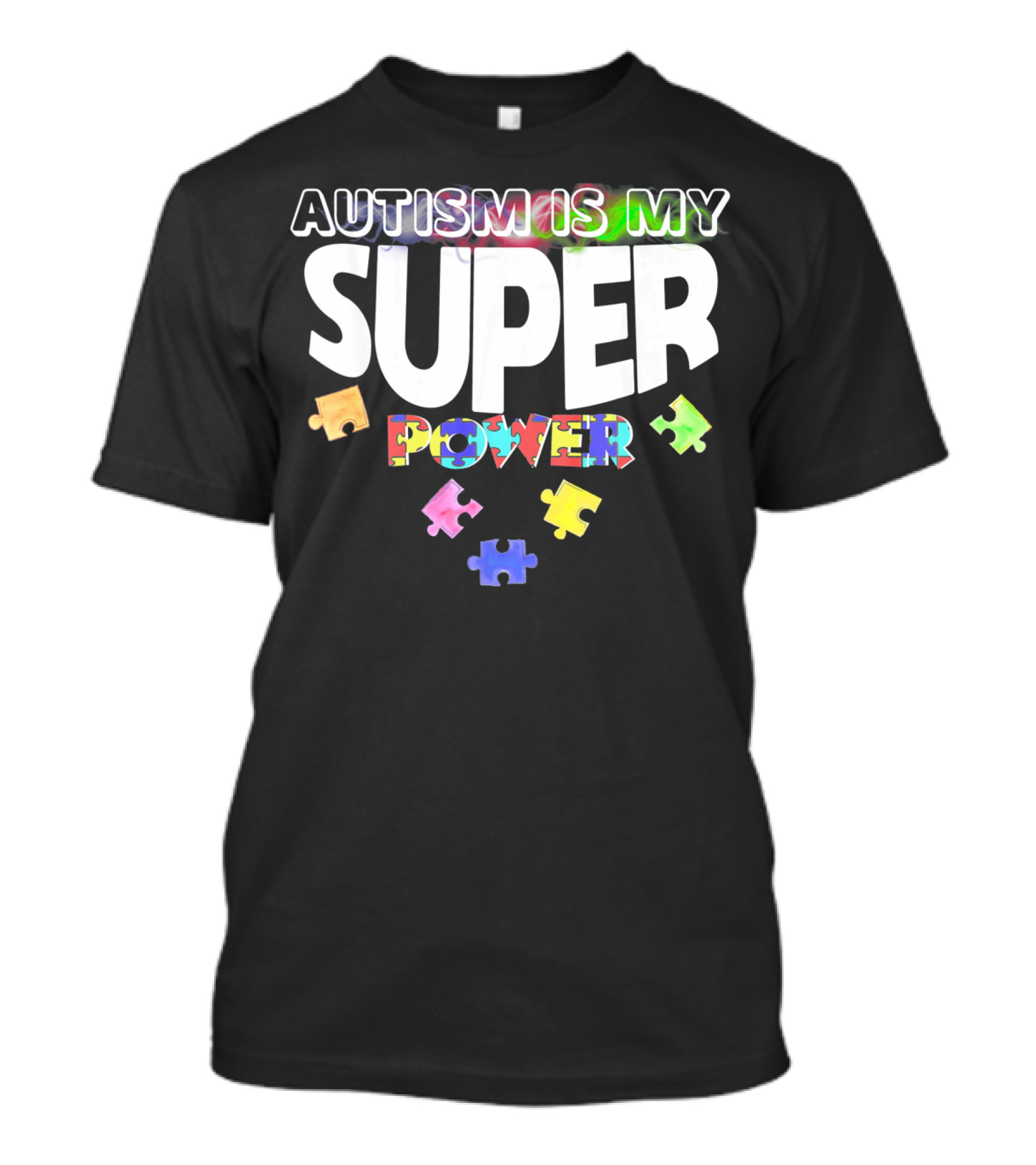 Autism Is My Super Power Puzzle Pieces T-Shirt