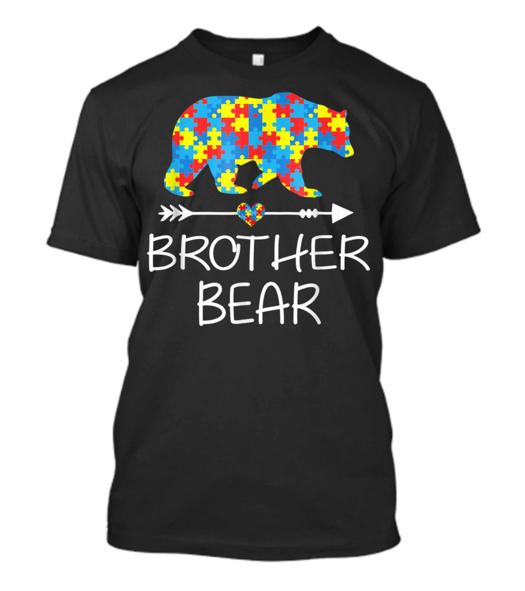 Brother Bear Autism Puzzle Pattern Awareness T-Shirt