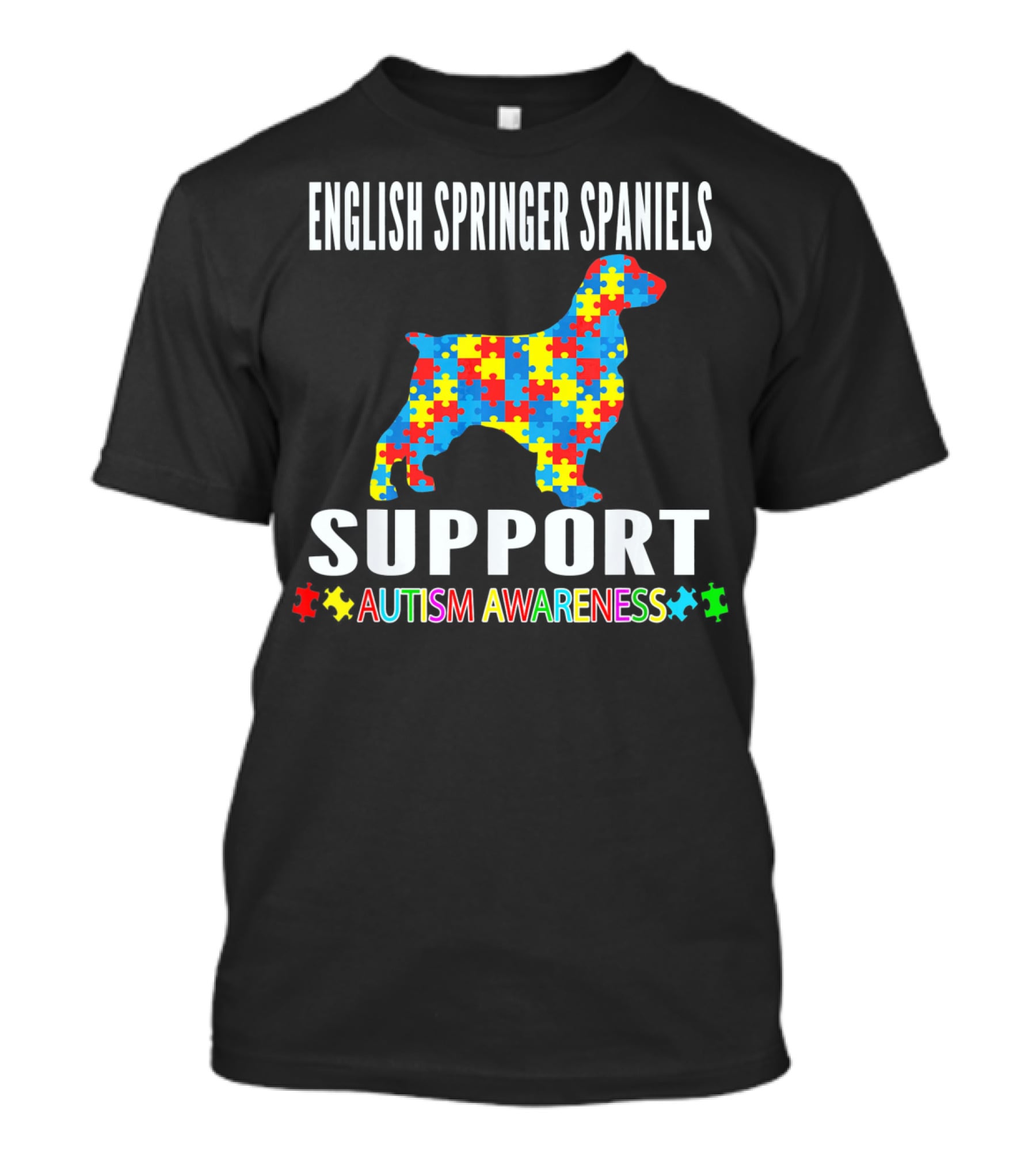 English Springer Spaniels Support Autism Awareness T-Shirt