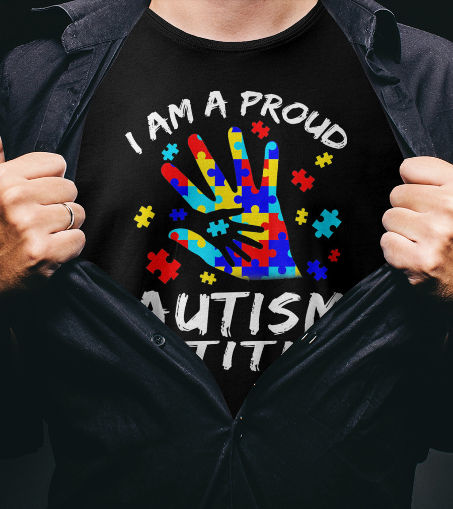 I Am A Proud Autism Titi Puzzle Hand Awareness T-Shirt
