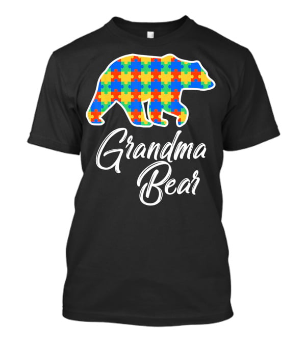 Grandma Bear Autism Puzzle Awareness T-Shirt