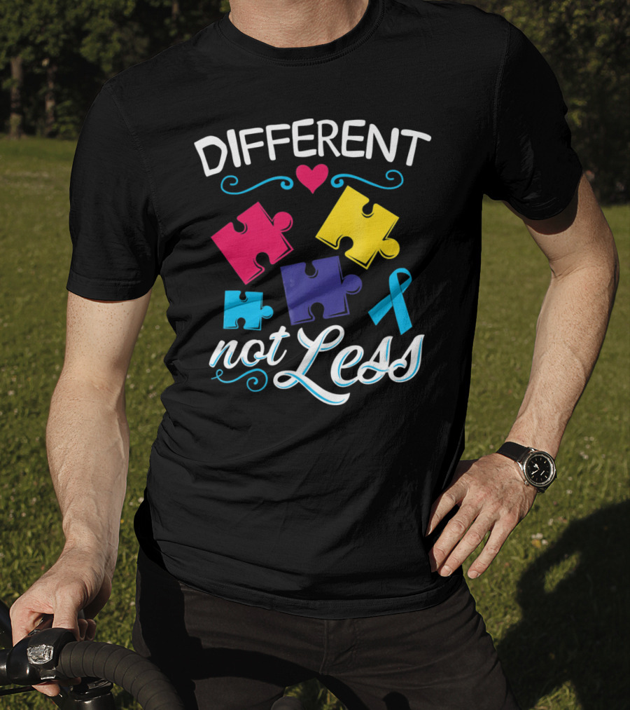 Different Not Less Autism Awareness Puzzle T-Shirt