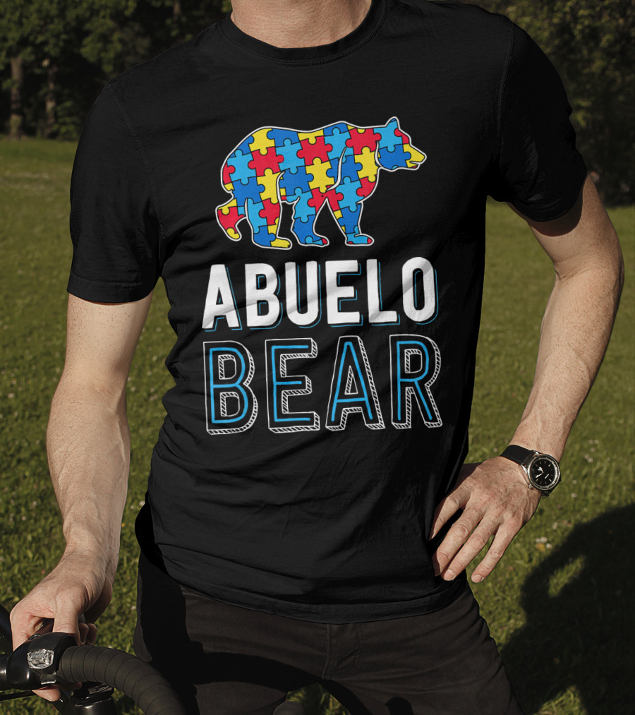 Abuelo Bear Autism Puzzle Awareness T-Shirt
