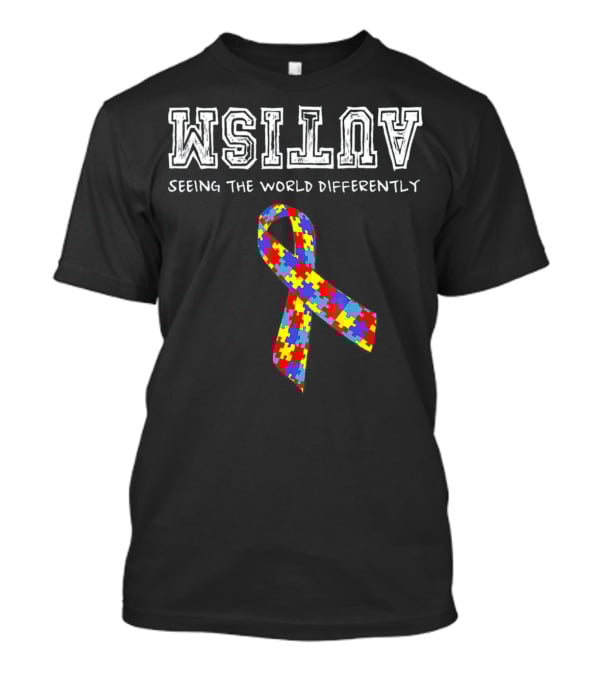 Autism Awareness Seeing The World Differently Puzzle T-Shirt