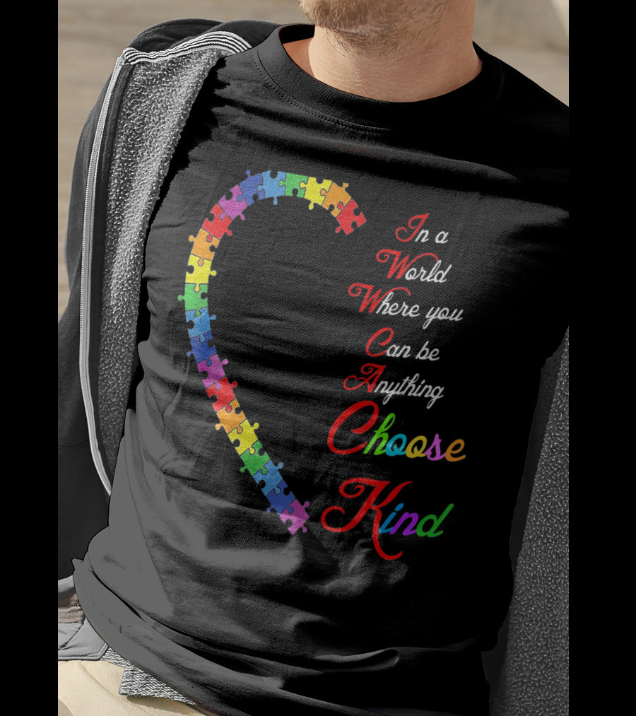 Choose Kind Autism Awareness Puzzle Heart T-Shirt