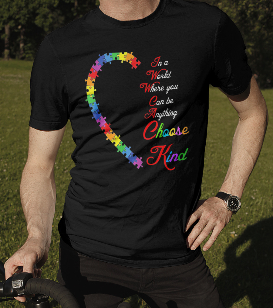 Choose Kind Autism Awareness Puzzle Heart T-Shirt