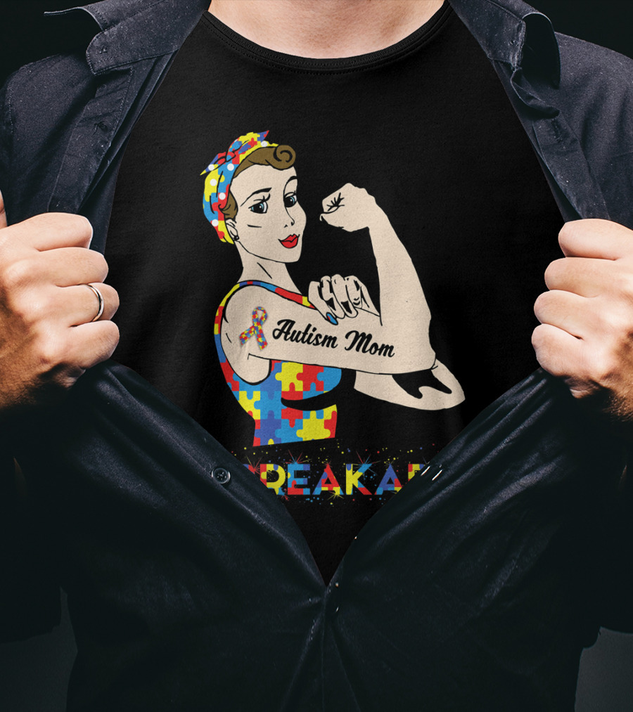 Unbreakable Autism Mom Puzzle Piece Awareness T-Shirt